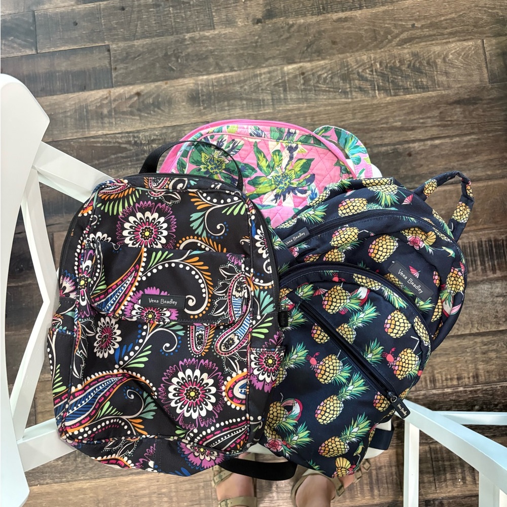 Vera Bradley mini back packs all 3 for 45$